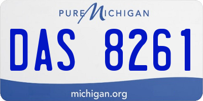 MI license plate DAS8261