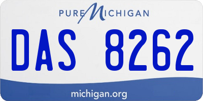 MI license plate DAS8262