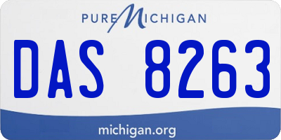MI license plate DAS8263