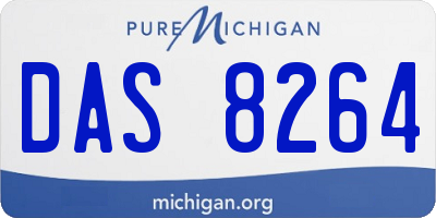 MI license plate DAS8264
