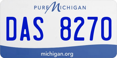 MI license plate DAS8270