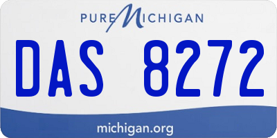 MI license plate DAS8272
