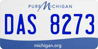 MI license plate DAS8273