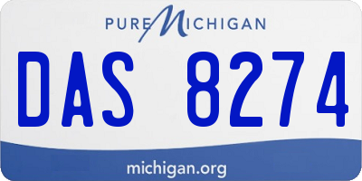 MI license plate DAS8274