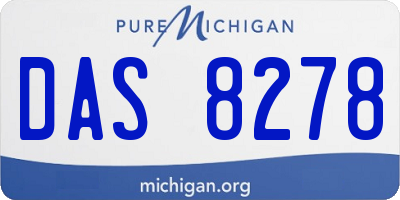 MI license plate DAS8278