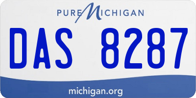 MI license plate DAS8287