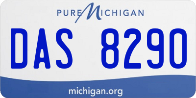 MI license plate DAS8290