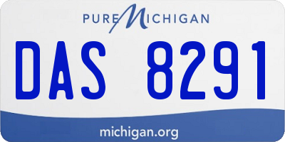 MI license plate DAS8291