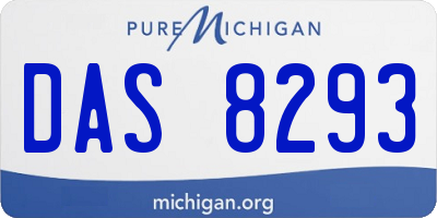 MI license plate DAS8293