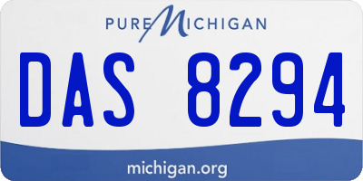 MI license plate DAS8294