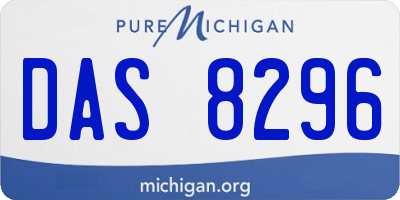 MI license plate DAS8296