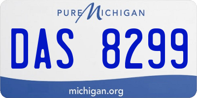 MI license plate DAS8299