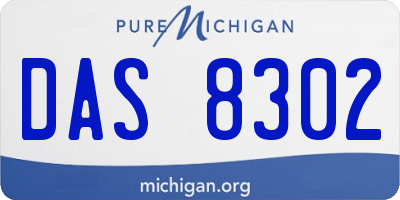 MI license plate DAS8302