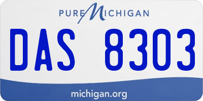 MI license plate DAS8303