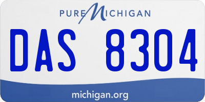 MI license plate DAS8304