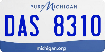 MI license plate DAS8310