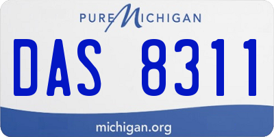 MI license plate DAS8311