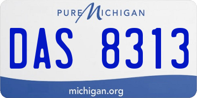 MI license plate DAS8313