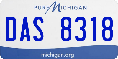 MI license plate DAS8318