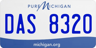 MI license plate DAS8320