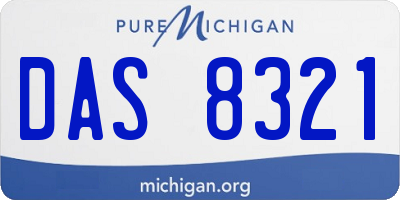 MI license plate DAS8321