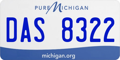MI license plate DAS8322