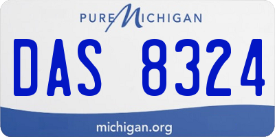 MI license plate DAS8324