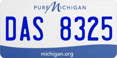 MI license plate DAS8325