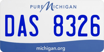 MI license plate DAS8326