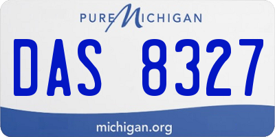 MI license plate DAS8327
