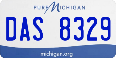 MI license plate DAS8329