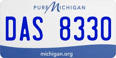 MI license plate DAS8330