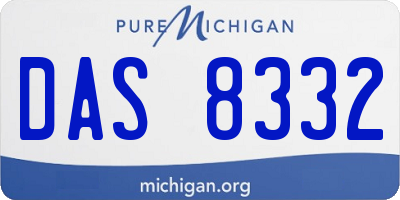 MI license plate DAS8332