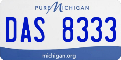 MI license plate DAS8333