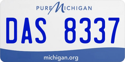 MI license plate DAS8337