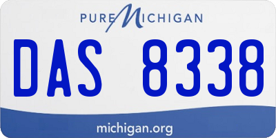MI license plate DAS8338