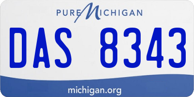 MI license plate DAS8343