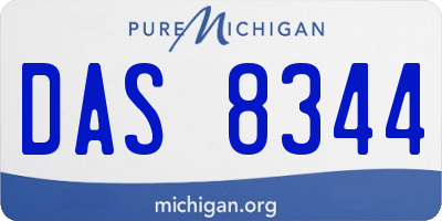 MI license plate DAS8344