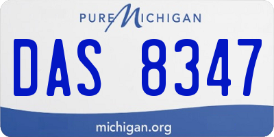 MI license plate DAS8347