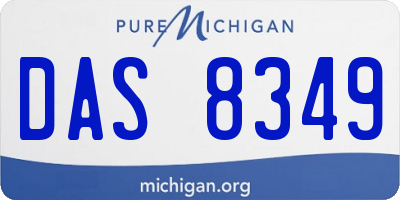 MI license plate DAS8349
