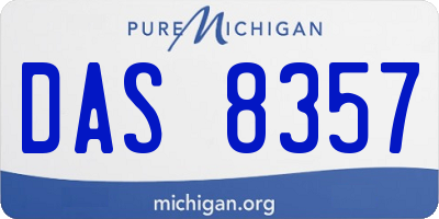 MI license plate DAS8357