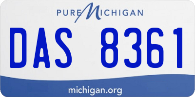 MI license plate DAS8361