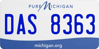 MI license plate DAS8363