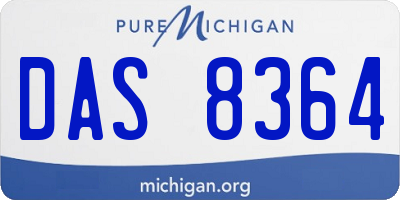 MI license plate DAS8364