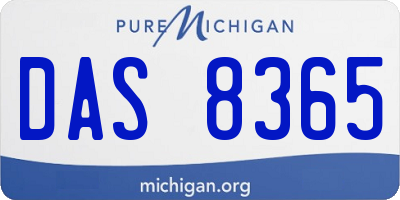 MI license plate DAS8365