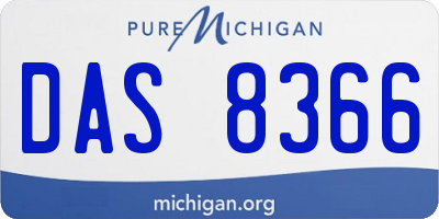 MI license plate DAS8366