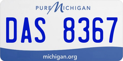 MI license plate DAS8367