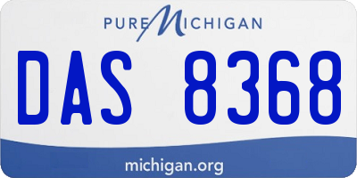 MI license plate DAS8368