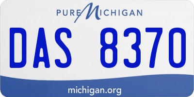 MI license plate DAS8370