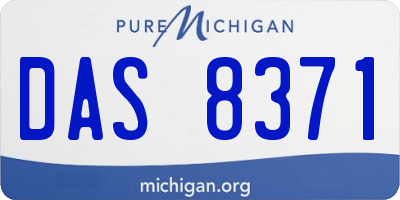 MI license plate DAS8371